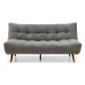 Kruger 3 Seater Sofa Bed With Wooden Legs Fabric Washed Olive