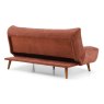 Kruger 3 Seater Sofa Bed With Wooden Legs Fabric Terracotta 4