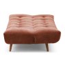 Kruger 3 Seater Sofa Bed With Wooden Legs Fabric Terracotta 5