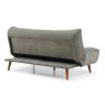 Kruger 3 Seater Sofa Bed With Wooden Legs Fabric Washed Olive 2