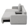 Tallin 3 Seater Sofa Bed With Chaise & Storage Fabric Natural Soft Boucle 4