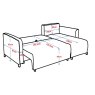 Tallin 3 Seater Sofa Bed With Chaise & Storage Fabric Natural Soft Boucle 8
