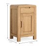 Billie 1 Drawer + 1 Door Telephone Cupboard Oak Dimensions