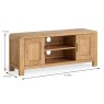Billie 2 Door Small TV/Entertainment Unit Oak Dimensions