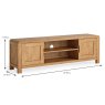 Billie 2 Door Large TV/Entertainment Unit Oak Dimensions