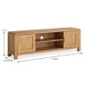 Billie 2 Door Large TV/Entertainment Unit Oak Dimensions