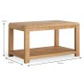 Billie Coffee Table With Shelf Oak Dimensions