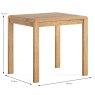 Billie 4 Person Bistro Dining Table Oak Dimensions