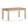 Billie 4-6 Person Extending Dining Table Oak Dimensions