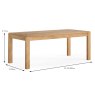 Billie 6-8 Person Extending Dining Table Oak Dimensions