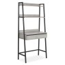 Brooklyn 1 Drawer Desk With Bookcase Natural Grey