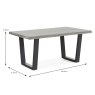 Brooklyn Coffee Table Natural Grey Dimensions