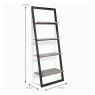 Brooklyn Slim Bookcase Natural Grey Dimensions