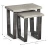 Brooklyn Nest Of Tables Natural Grey (Set of 2) Dimensions