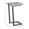 Brooklyn Side Table Natural Grey Dimensions