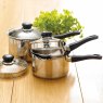 Vista 5 Piece Draining Saucepan Set Lifestyle