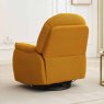 Solden Electric Reclining Swivel Armchair With Phone Holder Fabric Mustard Lifestyle Back View