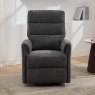 Texan Electric Reclining Swivel Rocker Fabric Dark Grey Lifestyle Front View