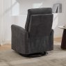 Texan Electric Reclining Swivel Rocker Fabric Dark Grey Lifestyle Back view