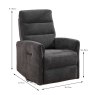 Texan Electric Reclining Swivel Rocker Fabric Dark Grey Dimensions