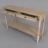 Heritage Willow 2 Drawer Console Table Natural Open Drawers