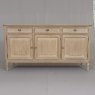 Heritage Willow 3 Door + 3 Drawer Sideboard Natural Front View