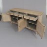 Heritage Willow 3 Door + 3 Drawer Sideboard Natural Open Doors