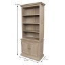 Heritage Willow Bookcase Natural Dimensions
