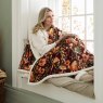 Mushroom Heated Throw 140x180cm Wine Lifestyle