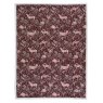 Woodland Folk Heated Throw 140x180cm Wine Overhead