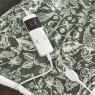 DEYONGS Secret Garden Heated Throw 140cm x 180cm Green Close Up