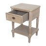 Heritage Willow 1 Drawer Side/Lamp Table with Shelf Natural