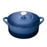 Cobalt Cast Iron 24cm Round Casserole Dish