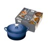 Cobalt Cast Iron 24cm Round Casserole Dish in Packaging