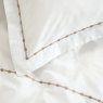 Vivaan Double Duvet Cover Set Taupe Fabric Close Up