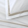 Aarie Double Duvet Cover Set Natural Fabric Close Up