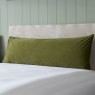Velvet Bolster Cushion 43x120cm Olive