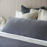Velvet Bolster Cushion 43x120cm Charcoal Side view