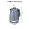 Tower Saturn 1.7L Kettle Grey Dimensions