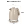 Tower Saturn 1.7L Kettle Latte Dimensions