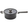 Judge Vista Ceramic Non-Stick 20cm Draining Saucepan with Glass Lid Side View
