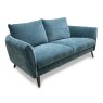Fabbrica Basel 2 Seater Sofa Fabric Can 340 Peacock Teal Side Angle Left