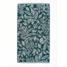 Deyongs Mixed Leaves Bath Sheet Teal Open