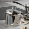 Stellar Flow 3 Piece Drainge Saucepan Set with Glass Lids Lifestyle Close Up