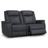 Jungfrau 2 Seater Electric Reclining Sofa Faux Suede Graphite