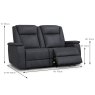 Jungfrau 2 Seater Electric Reclining Sofa Faux Suede Graphite Lifestyle