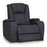 Jungfrau Electric Reclining Armchair Faux Suede Graphite