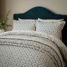 V&A Ribbon Lattice Reversible King Duvet Cover Set Teal Close Up