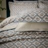 V&A Ribbon Lattice Reversible King Duvet Cover Set Teal Pillow Close Up