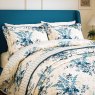 V&A Larkspur Meadow Reversible King Duvet Cover Set Blue Close Up